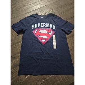 DC Comics Superman Super Shield navy blue graphic T-shirt youth size small NWT